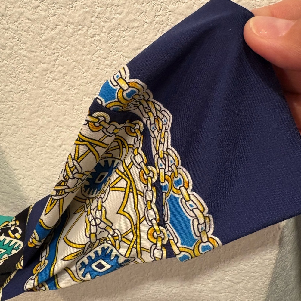 Cache Blue And Green Patterned Blouse - image 3